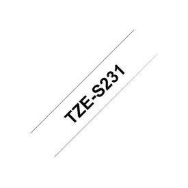 Brother TZeS231 Extra strength adhesive black on | TZES231