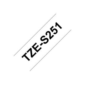 Brother Extra strength adhesive black on white - TZES251