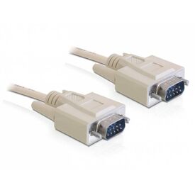 DeLOCK Serial cable DB-9 (M) to DB-9 (M) 1m beige | 82980