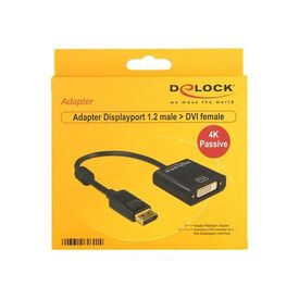 Delock Adapter Displayport to DVI 4K Passive black | 62601