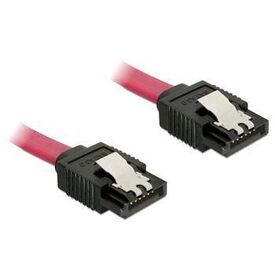 Delock Cable SATA male straight 70cm red metal 82678