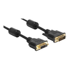 DeLOCK DVI cable DVI-D (F) to DVI-D (M) 1 m black 83185