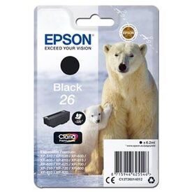 Epson 26 6.2 ml black original ink cartridge C13T26014012