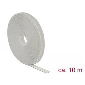 DeLOCK Hook-and-loop fastener Cable tie 10 m grey 18277