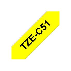 Brother TZeC51 Black on yellow Roll (2.4 cm x 5 m) TZEC51