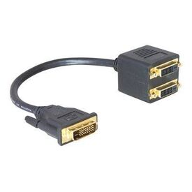DeLOCK DVI adapter DVI-D (M) to DVI-D (F) 20 cm 65051