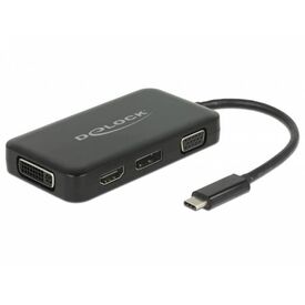 DeLOCK External video adapter USB-C DVI, HDMI, 63929