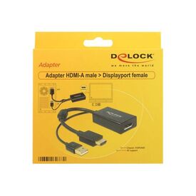 DeLOCK Video converter HDMI DisplayPort black 62667