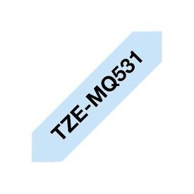 Brother TZeMQ531 Black on pastel blue Roll (1.2 TZEMQ531