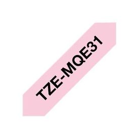 Brother TZeMQE31 Black on pastel pink Roll (1.2 TZEMQE31