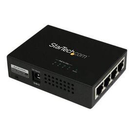 StarTech.com 4-port Gigabit Midspan PoE+ POEINJ4G