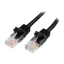 StarTech.com 0.5m Black Cat5e Cat 5 Snagless 45PAT50CMBK