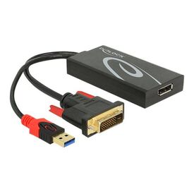 DeLOCK Video converter DVI DisplayPort black retail 62596