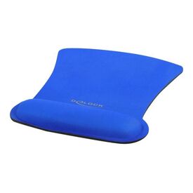 DeLOCK Ergonomic Mouse pad with wrist pillow blue 12699