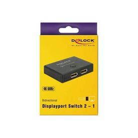 DeLock Displayport 2 1 Switch bidirectional 4K 60 18750