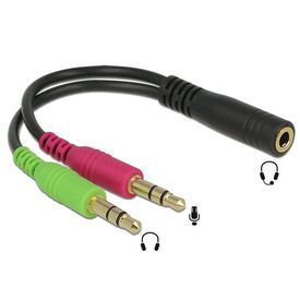 DeLOCK Audio adaptor stereo F - M 12cm  65459
