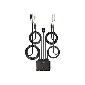 Lindy 2 Port KVM DP 1.2, USB Type C, USB 2.0 42346