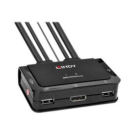 Lindy 2 Port DP 1.2, USB 2.0 & Audio KVM switch 42344