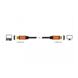 Delock HDMI cable HDMI male to HDMI male 2 m triple 85729