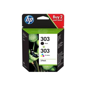 HP 303 2-pack black, colour (cyan, magenta, 3YM92AE