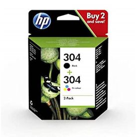 HP 304 2-pack black, colour (cyan, magenta, 3JB05AE