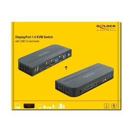DeLock DisplayPort 1.4 KVM Switch 8K 30 Hz with USB 11482