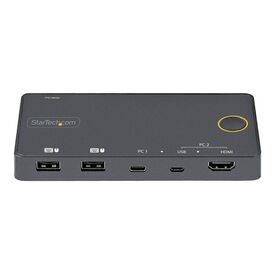 StarTech.com 2 Port Hybrid USBA + HDMI & USB-C KVM SV221HUC4K