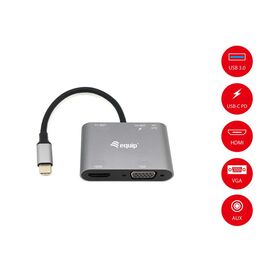 133483 USB-C 5 in 1 Multifunctional Adapter, HDMI, VGA