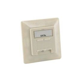 equip Professional Flush mount outlet RJ45 X 2 pearl 125775