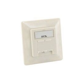 equip Professional Flush mount outlet RJ45 X 2 pure 125772