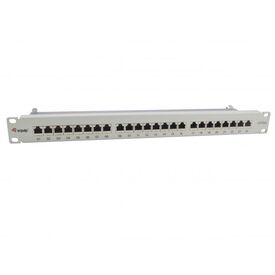 24-Port Cat.6A Shielded Patch Panel, Light Grey