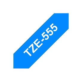 Brother TZe555 White on blue Roll (2.4 cm x 8 m) 1 TZE555