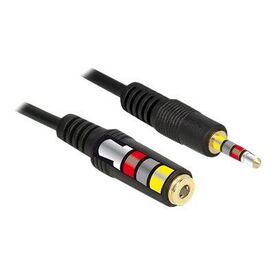 DeLOCK Headset extension cable 4pole mini jack (M) 2m 84667