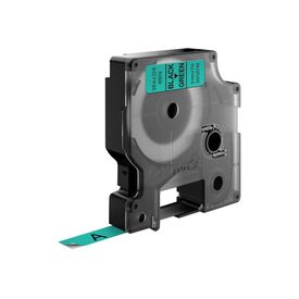 DYMO D1 Selfadhesive black on green Roll (0.9 cm x 7 S0720740