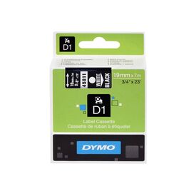 DYMO D1 Selfadhesive white on black Roll (1.9cm x 7m) S0720910