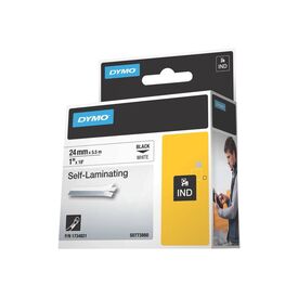 DYMO RhinoPRO Self Laminating Vinyl black on white Roll 1734821