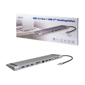 LogiLink Docking station USBC 3.2 Gen 1 VGA, 2 x HDMI UA0373