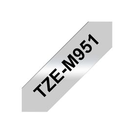 Brother TZeM951 Black on matte silver Roll (2.4 cm x 8 TZEM951