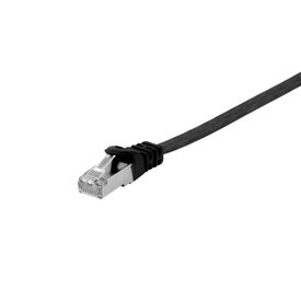 Equip Cat6A U FTP Flat Patch Cable, 0.5m , black  607697