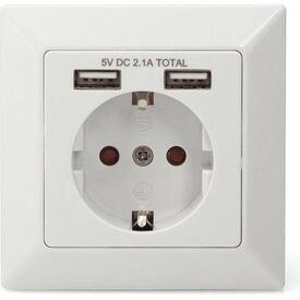 Digitus Socket with 2 USB ports Power adapter DA70613