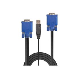 Lindy Keyboard video mouse (KVM) cable USB, HD15 (VGA) 32186