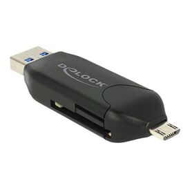 DeLOCK Micro USB OTG Card Reader + USB 3.0 A male Card 91734