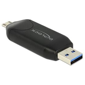 DeLOCK Micro USB OTG Card Reader + USB 3.0 A male Card 91734