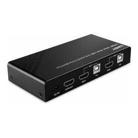 Lindy KVM audio USB switch HDMI 4K60 32809
