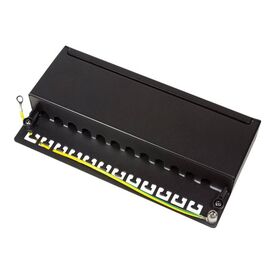 LogiLink Patch panel wall mountable RJ45 X 12 black NP0019B