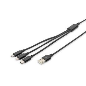 DIGITUS Lightning cable USB male to MicroUSB AK300160010S