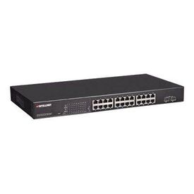 Intellinet 24-Port Gigabit Ethernet PoE+ Web-Managed Switch with 2 SFP Ports, 24 x PoE ports, IEEE 802.3at/af Power over Ethernet (PoE+/PoE), 2 x SFP, Endspan, 19" Rackmount - Switch - Managed - 24 x 10/100/1000 (PoE+) + 2 x SFP - desktop, rack-mountable - PoE+