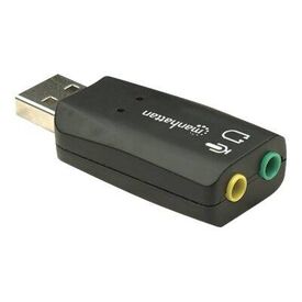 Manhattan USB-A Sound Adapter, USB-A to 3.5mm Mic-in and | 150859