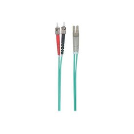 Intellinet Fibre Optic Patch Cable, OM3, ST/LC, 2m, Aqua | 751001