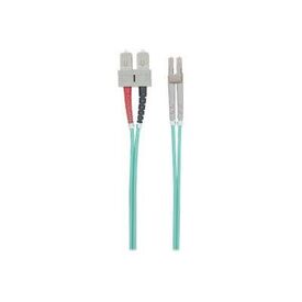 Intellinet Fibre Optic Patch Cable, OM3, LC/SC, 2m, Aqua | 750158